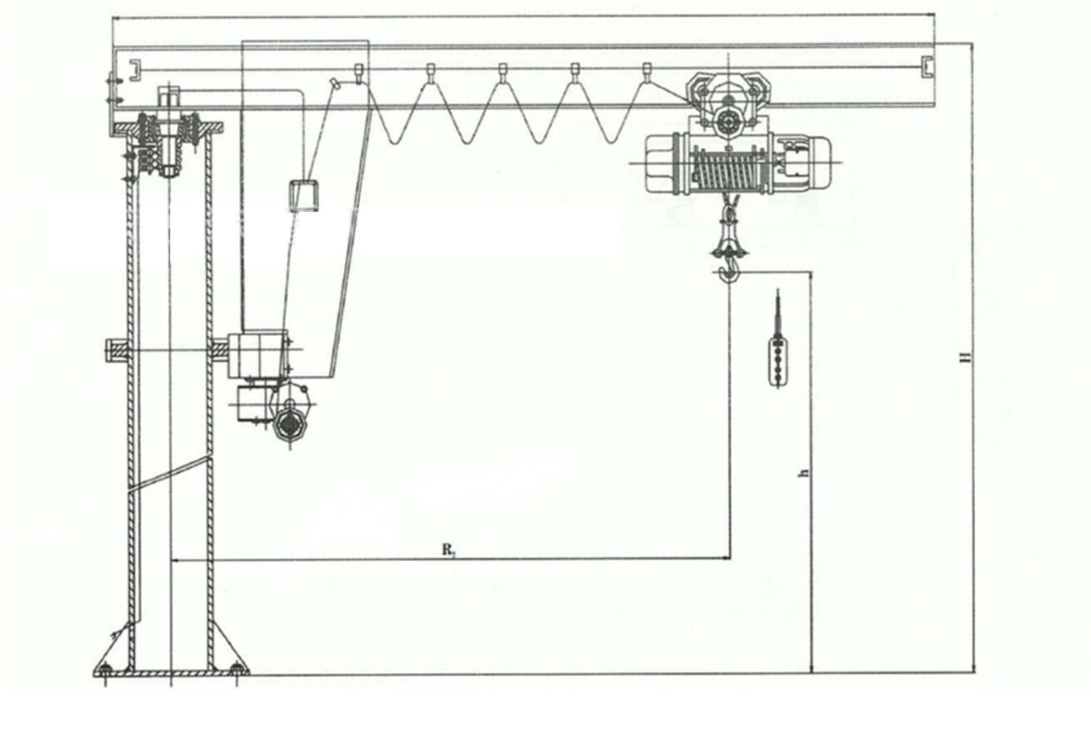 BZD型起重機(jī)，懸臂吊，懸臂起重機(jī)，定柱式起重機(jī)，起重機(jī)，定柱式懸臂起重機(jī)，定柱式懸臂吊<m met-id=26 met-table=product met-field=keywords></m>